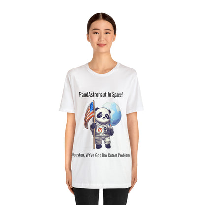 "Panda in Space" Unisex Jersey Short Sleeve Tee