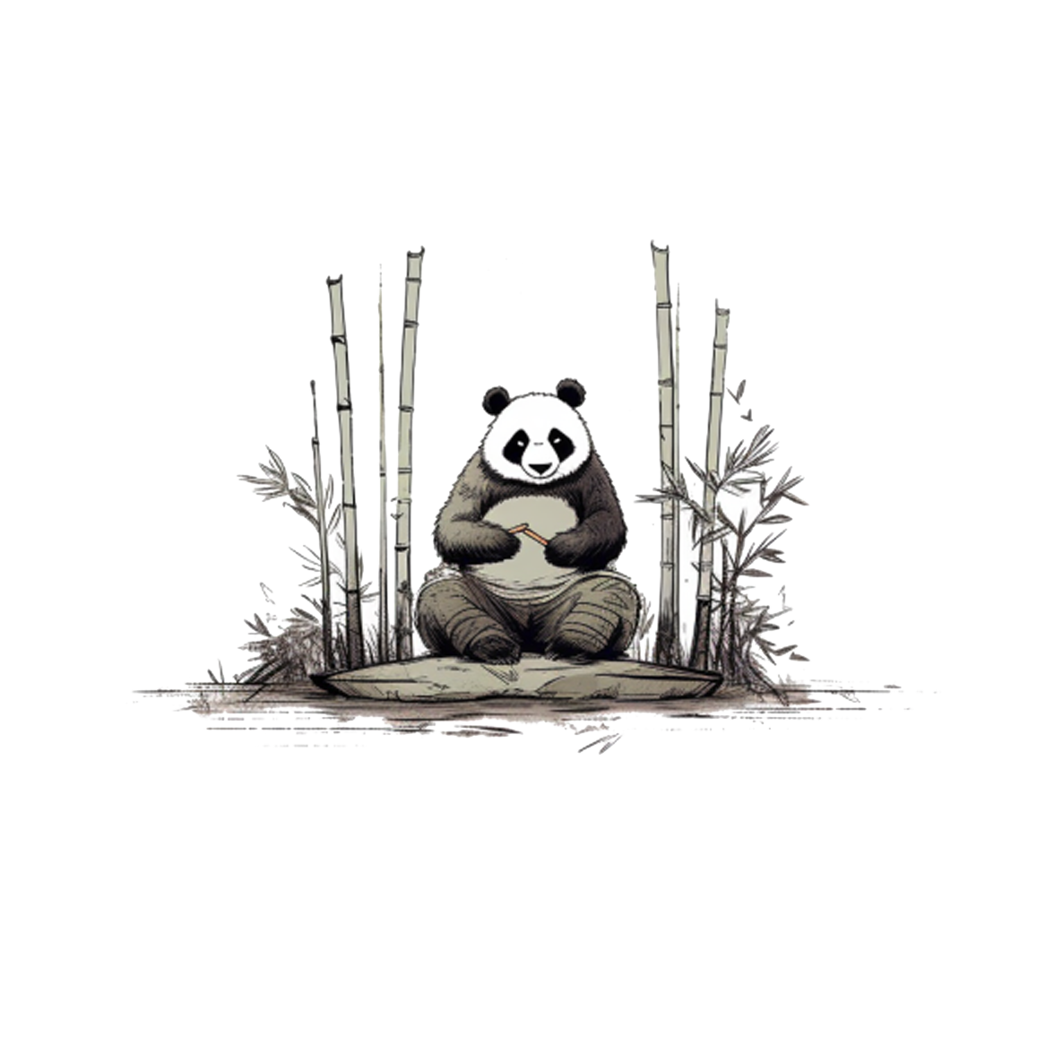 The Zen Meditating Panda Tee